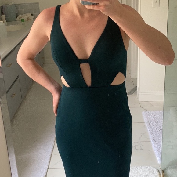 Aidan Mattox cutout scuba crepe dress, 2 - Picture 2 of 7